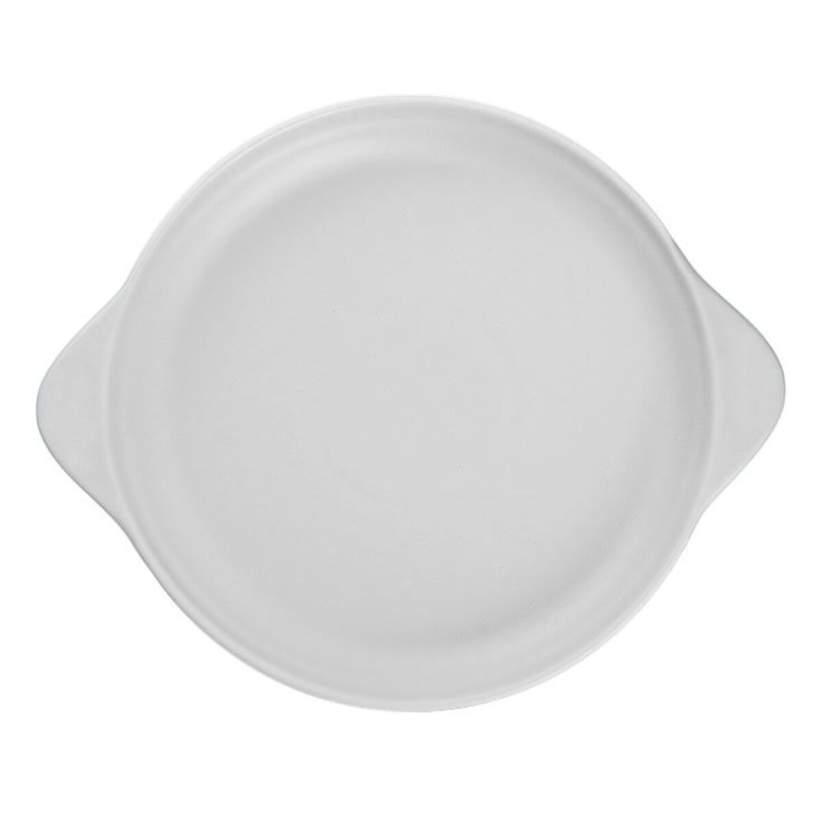 PLATO CON ASAS CERAMICA BLANCO MATE. 23x19x3CM 