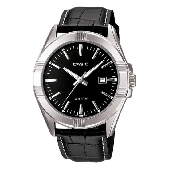 Reloj CASIO MTP1308L-1AVDF Cuero Negro Esfera 44mm 0