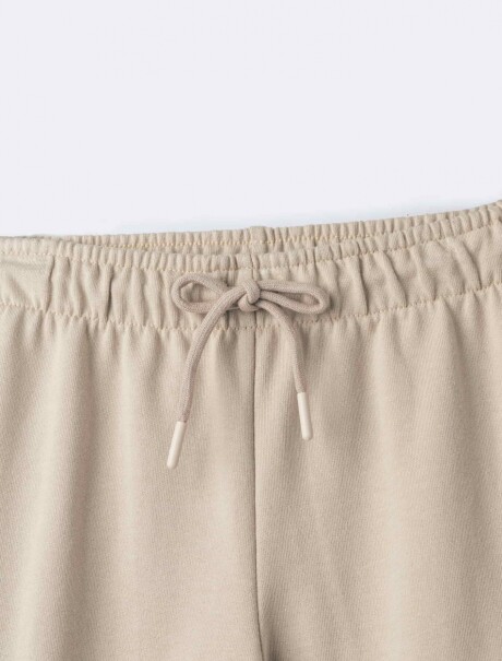PANTALONES DEPORTIVOS CON CINTURA ELÁSTICA BEIGE