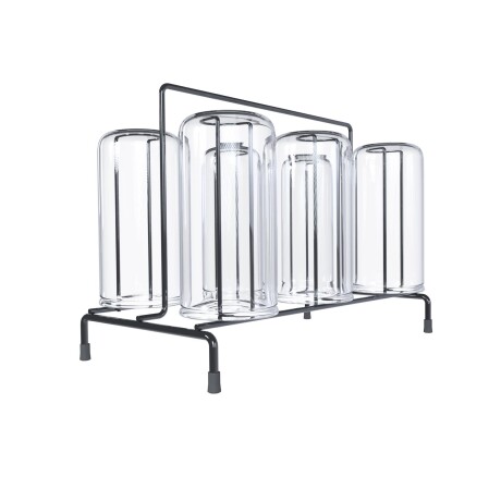 SOPORTE VASOS NEGRO ACERO OTIMIZEE