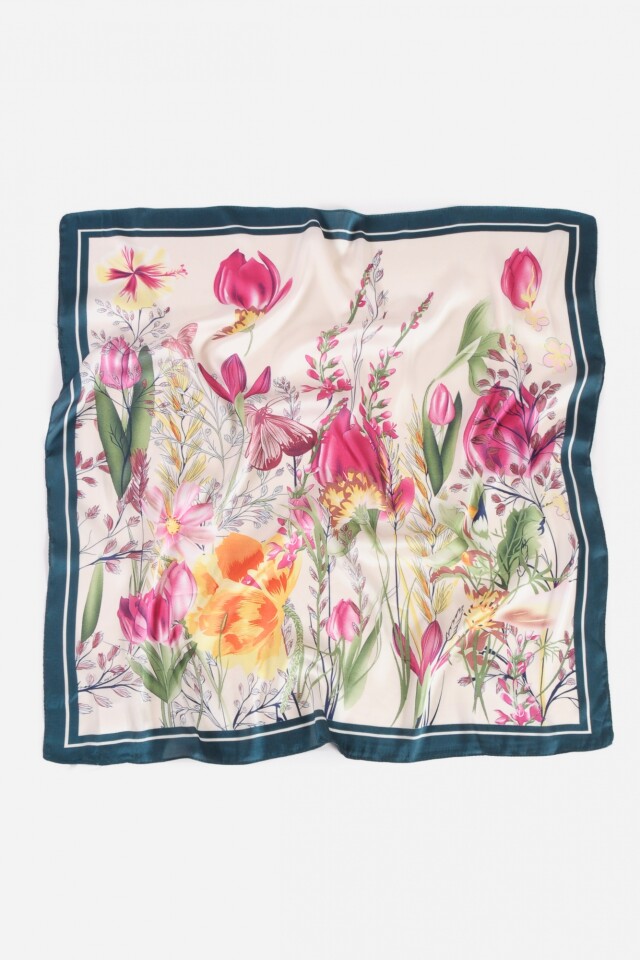 Pañuelo estampado floral multicolor