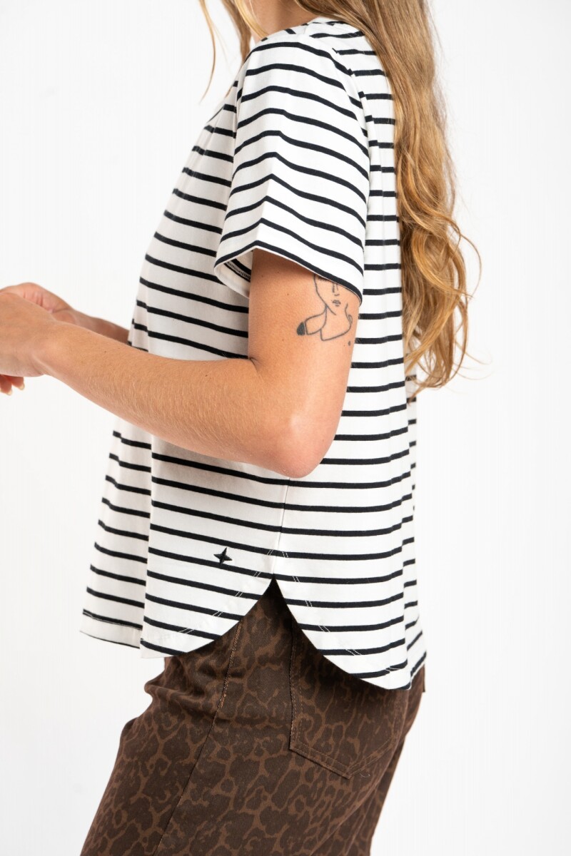 Remera Algodón A Rayas Nacar