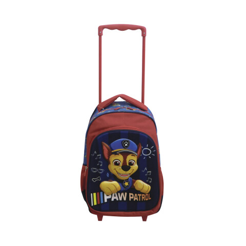 Mochila Infantil 3D con Carro Paw Patrol Tafeta Grande 40 x 30 cm AZUL/ROJO