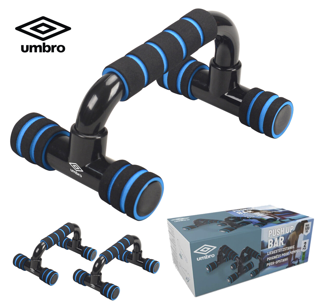 Push Up Umbro Bars - Negro - Azul 