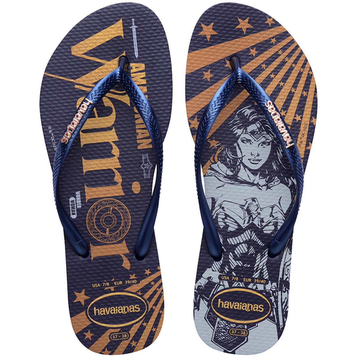 Ojotas Havaianas Warner Classics Slim - Azul 