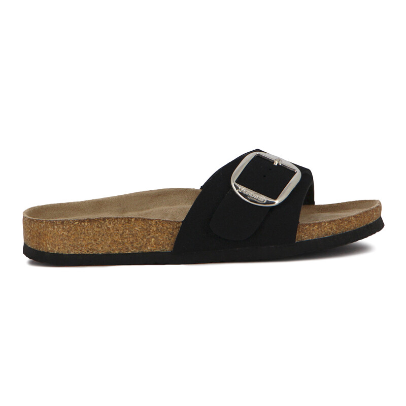 Sandalias Mujer Darkness Tira Ancha Y Hebilla Negro