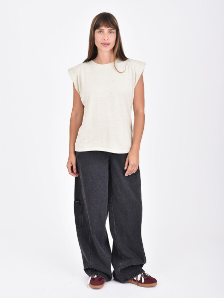 REMERA DIAMANTA BEIGE