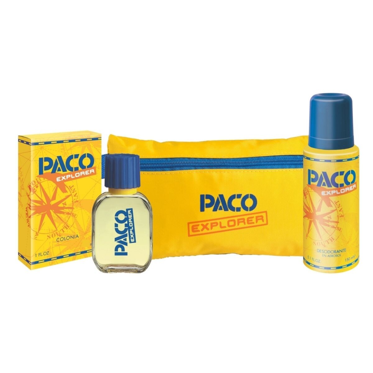 Colonia Paco Explorer 60 ML + Pack Desodorante y Cartuchera 