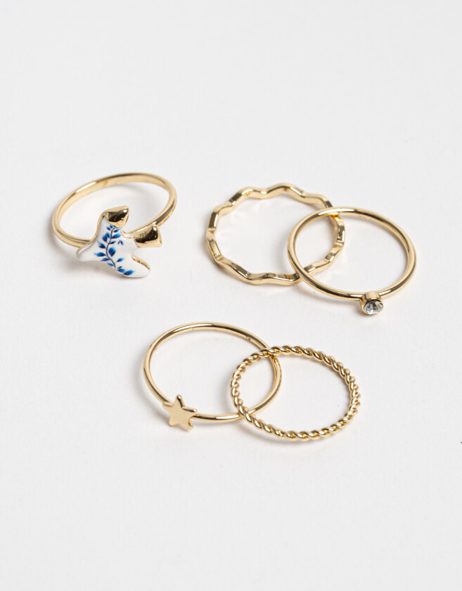 Sets Anillos Cerámica Sets De Anillos - Dorado