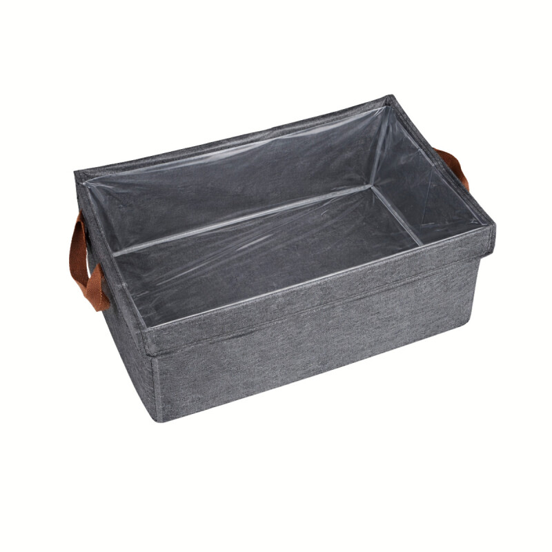 Organizador Ropa Con Tapa Caja Almacenamiento Plegable Gris Oscuro Organizador Ropa Con Tapa Caja Almacenamiento Plegable Gris Oscuro
