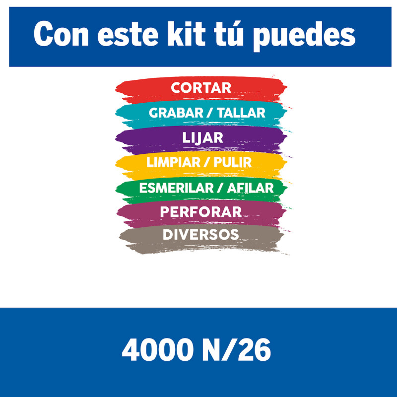 Minitorno Dremel 4000 con 26 accesorios Dremel Unica