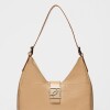 Bolso Signature en cuero charol Camel Niquel