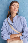 CAMISA DELFI Blanco/Azul