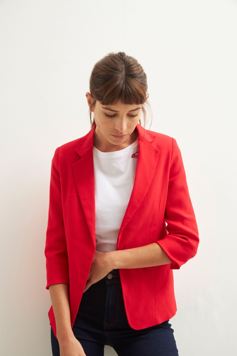 Blazer manga 3/4 rojo