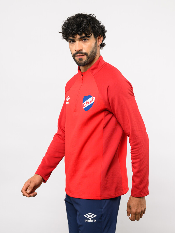 Buzo Medio Cierre Tech Nacional Hombre Beige, ordeaux, Rojo