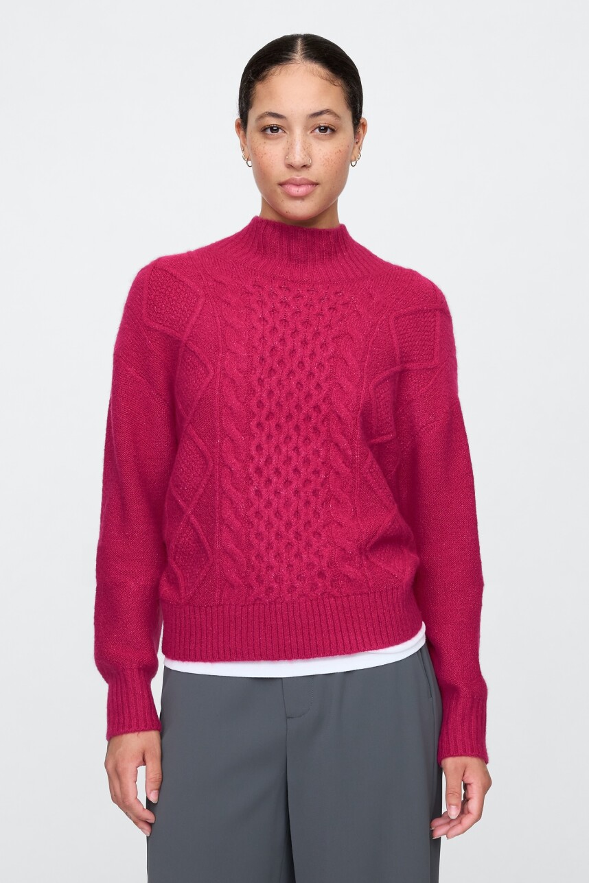 Buzo Polera Ochos Mujer Vivacious Pink 19-2045