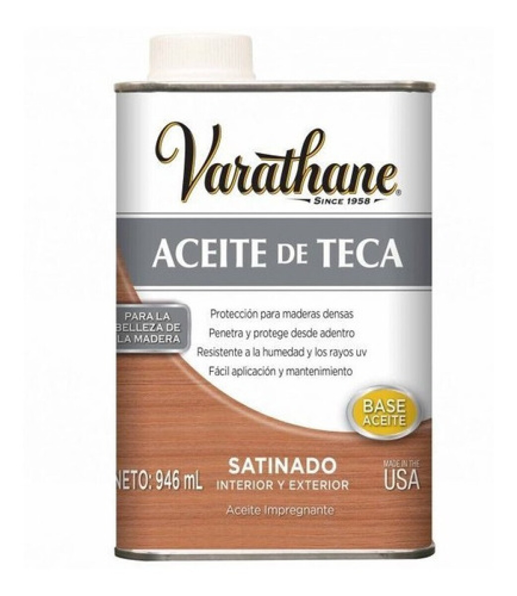 Aceite de Teca Interior/Exterior Varathane - 0.946L 