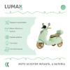 Moto Scooter a Batería Lumax Infantil Scooby Verde