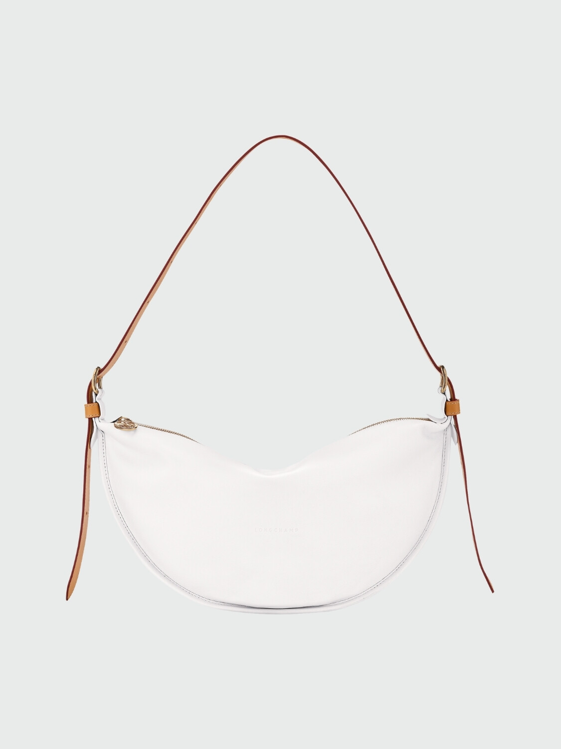 Longchamp - Bolso Cruzado de cuero, Smoothie Negro con Logo