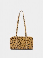 Bolso Bowling De Piel Estampado Animal camel