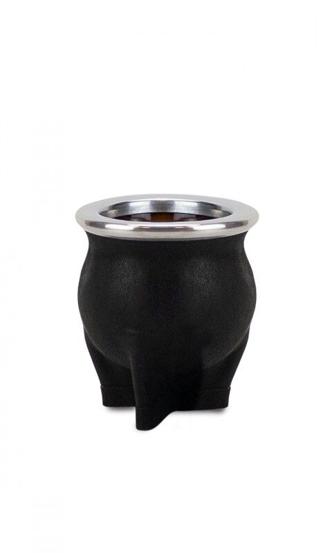 MATE DE CERÁMICA CHICO DELTA ENGRASADO NEGRO