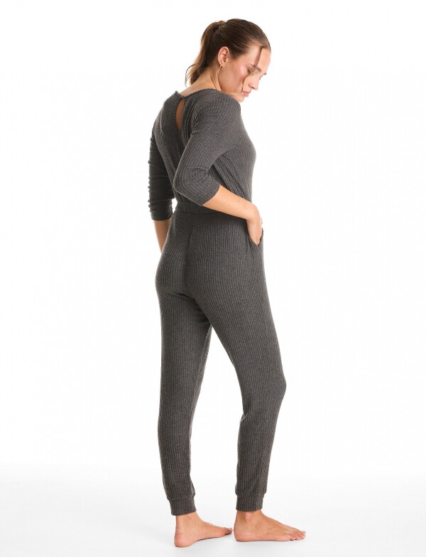 Enterito Comfy Ribl Estilo Jogger GRIS OSCURO