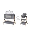 Colecho y silla de comer 2 en 1 SLEAT KIKKABOO gris