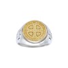 Anillo San Benito-Plata y Oro-Sin Piedra-AN5886 sinpiedra