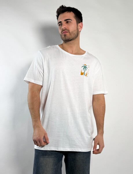 Remera oversize con estampa Mayer Blanco
