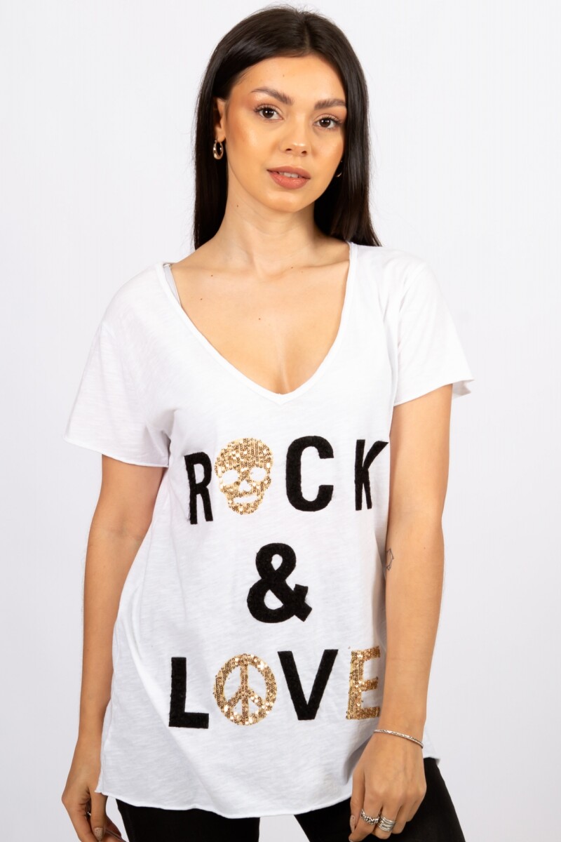 Remera Rock & Love Blanco