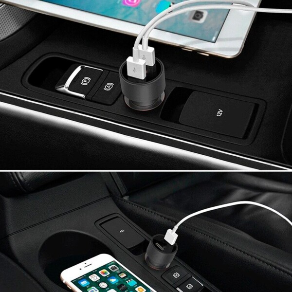 Adaptador Cargador Doble Goldtech Auto 2.4a 12v Usb Adaptador Cargador Doble Goldtech Auto 2.4a 12v Usb