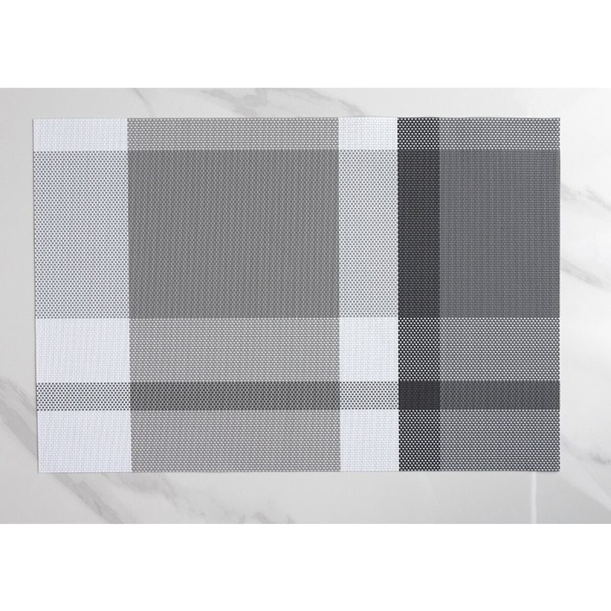 INDIVIDUAL PVC 45x30CM CUADROS TONOS GRIS 