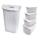 Pack X 2 Cesto Y Caja Organizador Plástico Rattan 36/40lts Pack X 2 Cesto Y Caja Organizador Plástico Rattan 36/40lts