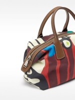 Bolso Tote De Nylon Estampado crudo