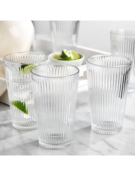 SET X6 VASO 400ML RAYAS RELIEVE JADE SET X6 VASO 400ML RAYAS RELIEVE JADE