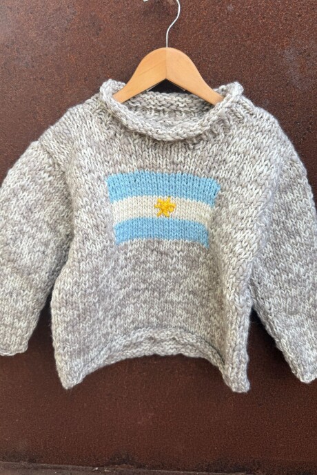 Sweater Flag Guri Argentina Lana Jaspeado