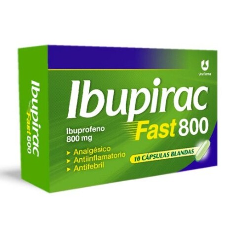 Ibupirac Fast 800 mg 10 capsulas Ibupirac Fast 800 mg 10 capsulas