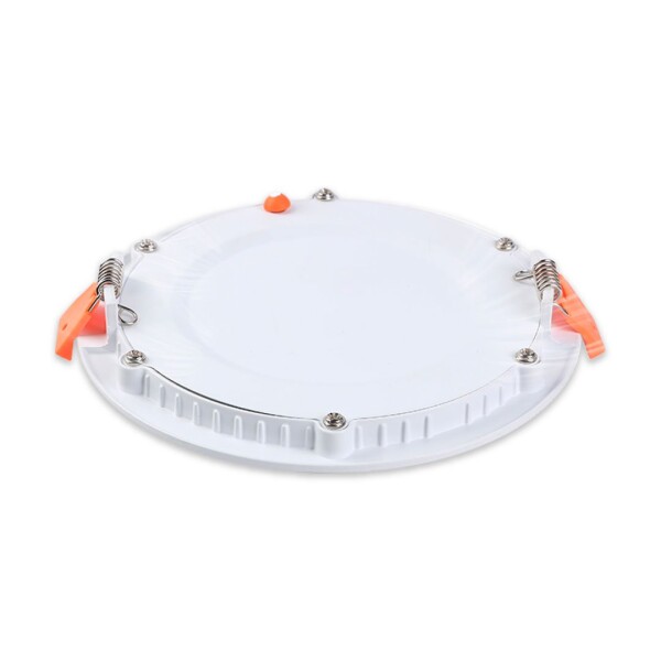 Plafon Panel Embutir 18W Luz Blanca Calida Redondo Techo Variante Color Blanco