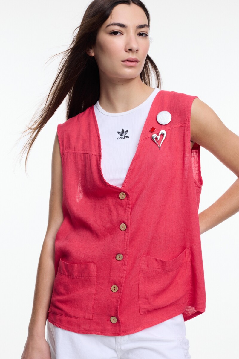 CHALECO BOLSILLOS Rojo