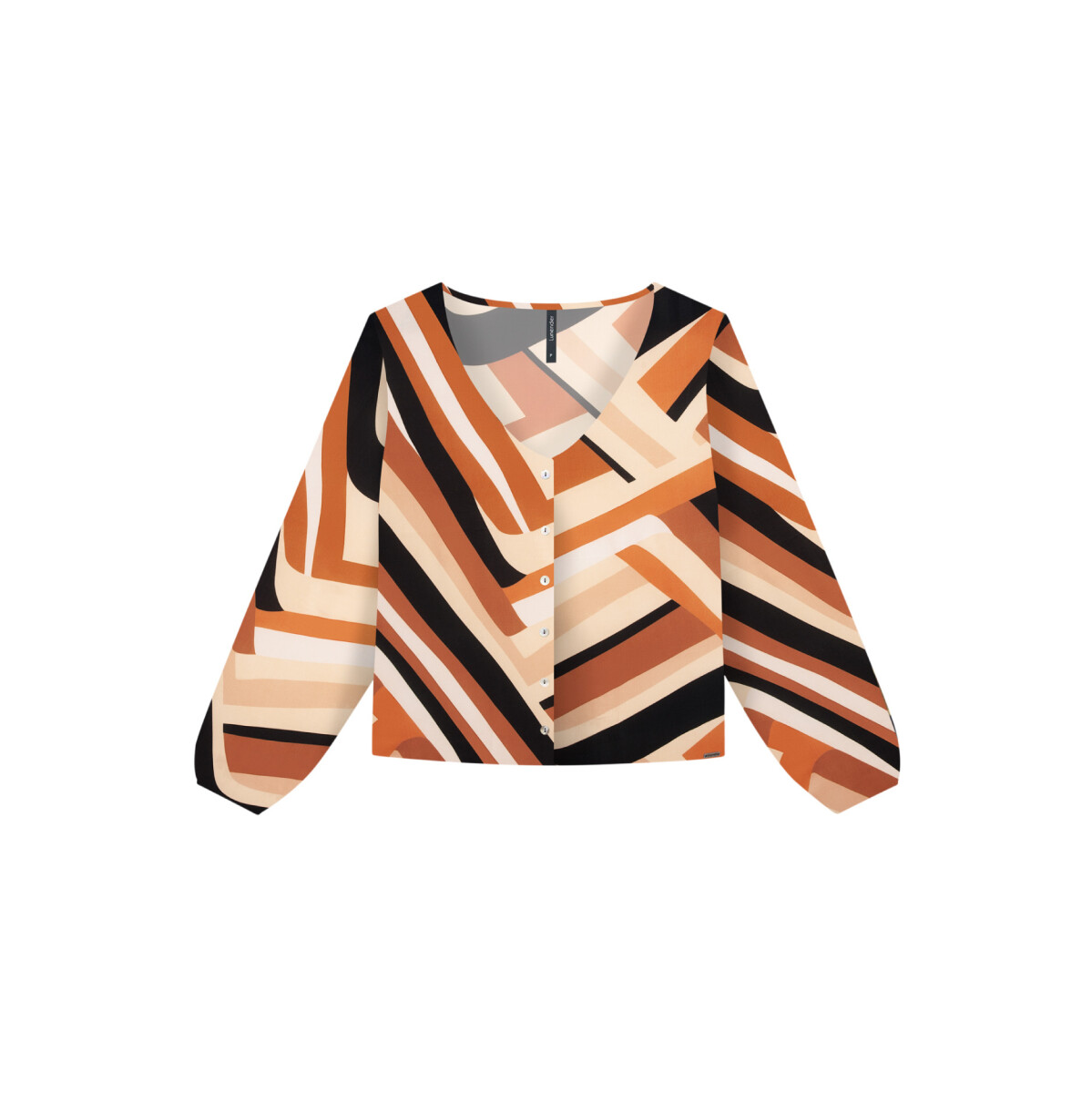 Blusa con Mangas Acampanadas - Marrón Claro 