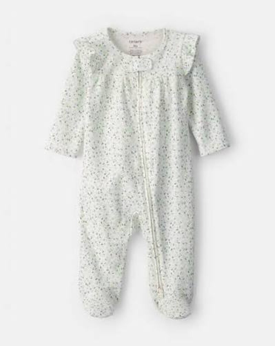 Enterito Carters Algodón con pie dots aqua 