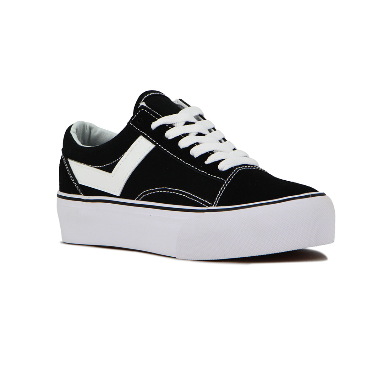 Pony Champion Plataforma Casual Lona-gamuza Unisex - Negro - Negro 