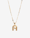 Cadena Corta con Dije Letras Collar Con Dije Inicial Letra "a" - Dorado