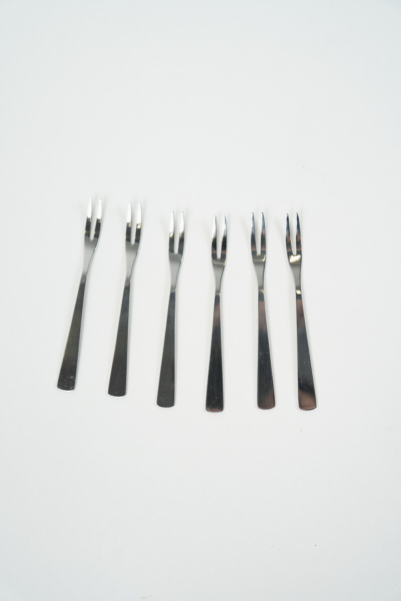 Tenedor Para Fruta Asher, Set 6 Un. Plateado - Color Unico 