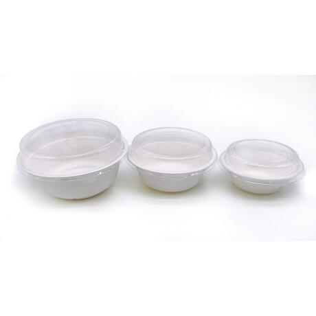 Bowls 850ml+Tapa X 125uni Ecológico Compostable Bols Bagazo Bowls 850ml+tapa X 125uni Ecológico Compostable Bols Bagazo