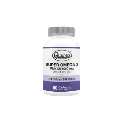 SUPER OMEGA 3 X 60 SOFTGELS QUALIVITS Super Omega 3 X 60 Softgels