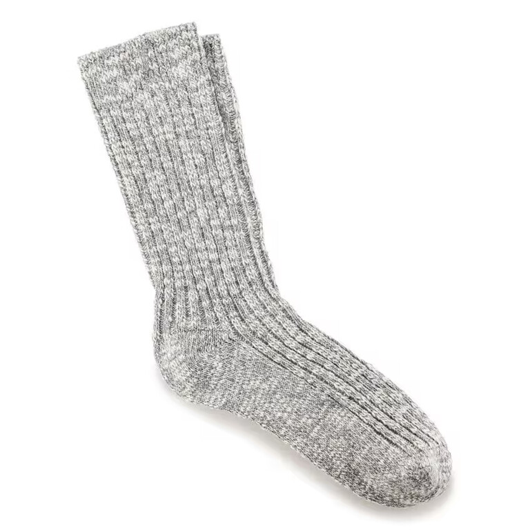 Medias Cotton Slub Gray White