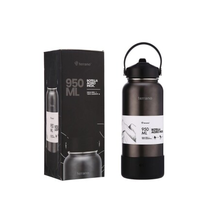 Botella Térmica Terrano 950ML con Pico NEGRO-METALIZADO