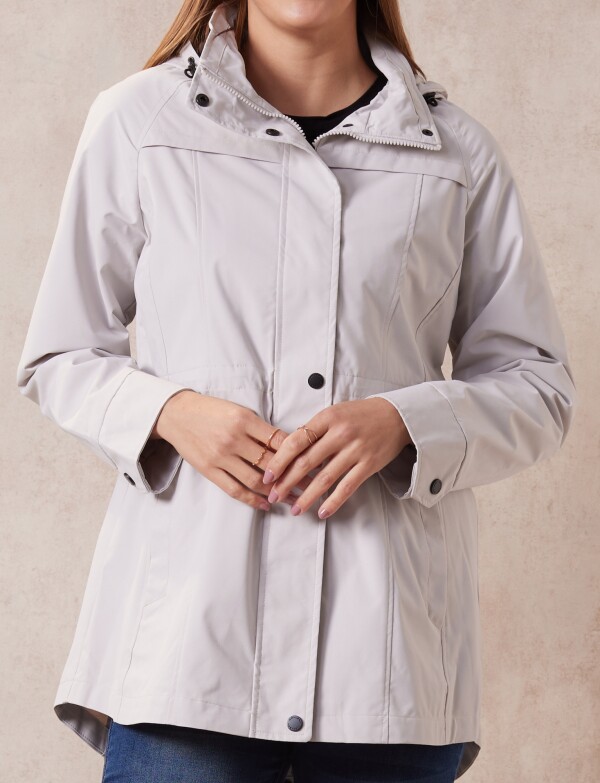 Campera Impermeable GRIS CLARO