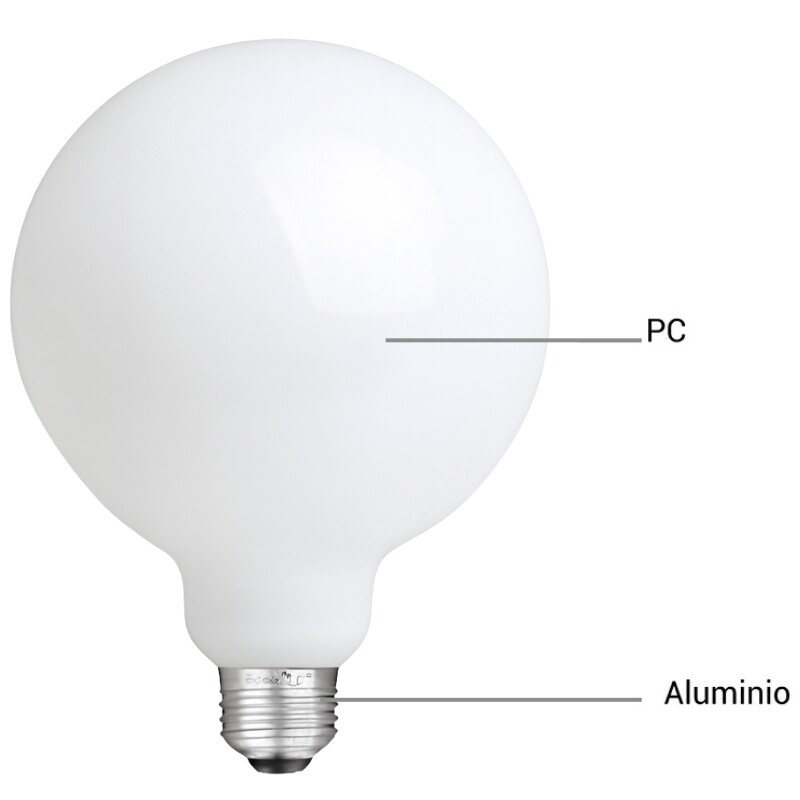 LAMPARA LED G95 GLASS 4 NIEVELES 8W 2700K Lámpara LED G95 Glass 4 Niveles Dimerizable 8W 2700K